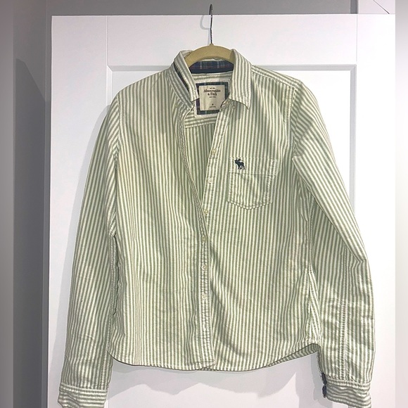 Vintage- Abercrombie and Fitch-seersucker button up - Picture 1 of 6